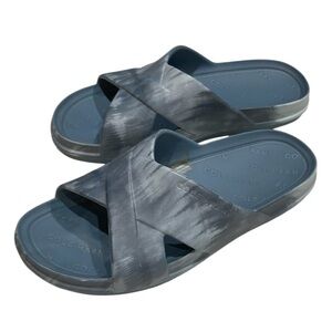 Cole Haan Findra Pool Slide Sandal Rubber Shibori Print SZ 6 Women’s China Blue